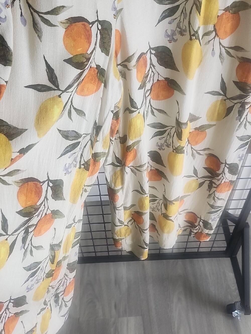 Blue Sky Cream Jumpsuit with Yellow & Orange Fruit Print - Picture 2 of 2